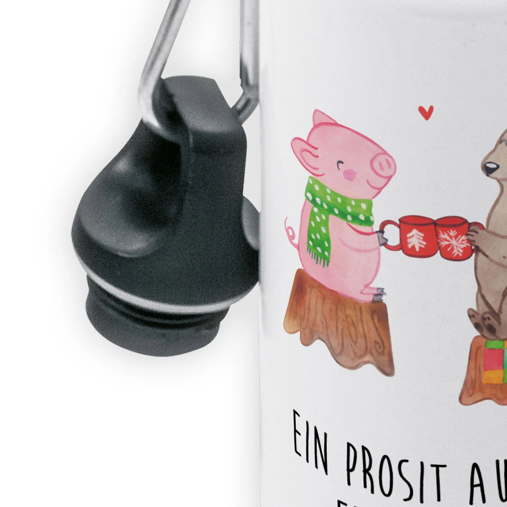 Dziecięca butelka do picia Ciepły prosiaczek Impreza Zima, Boże Narodzenie, dekoracje świąteczne, Mikołaj, Adwent, Wigilia, zimowy motyw