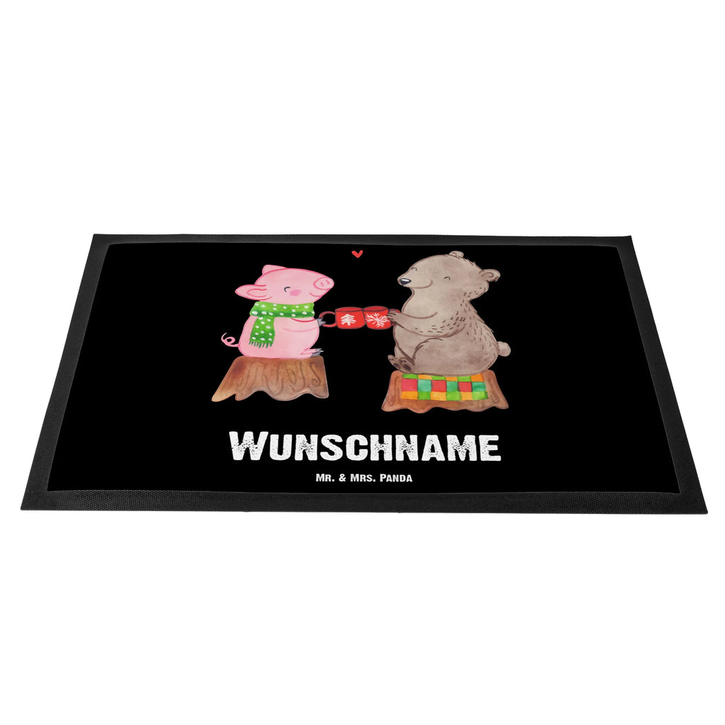 Personalized doormat Glowing Pig Bash Fußmatte bedrucken, Namensfussmatte, Haustürmatte personalisiert, Türvorleger mit Namen, Fußmatte mit Namen, Personalisieruung, Bedrucken, Personalisiert, Türvorleger personalisiert, Wunschnamen, Personalisierte Fußmatte, Winter, Weihnachten, Weihnachtsdeko, Nikolaus, Advent, Heiligabend, Wintermotiv, Alles Gute, Weihnachtszeit, Bär, Schwein, Prost