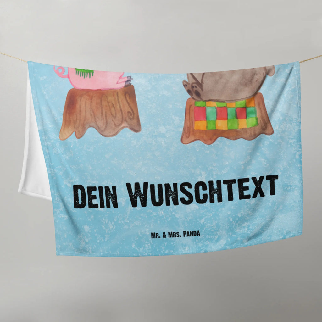 Baby blanket with name Glowing Pig Bash Winter, Christmas, Christmas time, snow