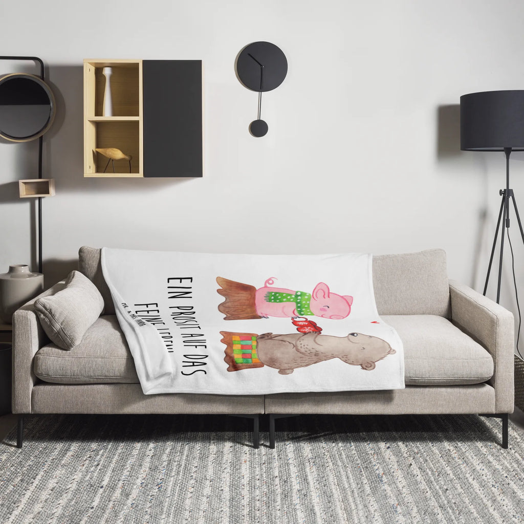 Blanket Glowing Pig Bash sofa throw, cozy blanket, throw blanket, fleece blanket, snuggle blanket, warm blanket, Sherpa blanket, plush blanket, Winter, Christmas, Christmas time, snow