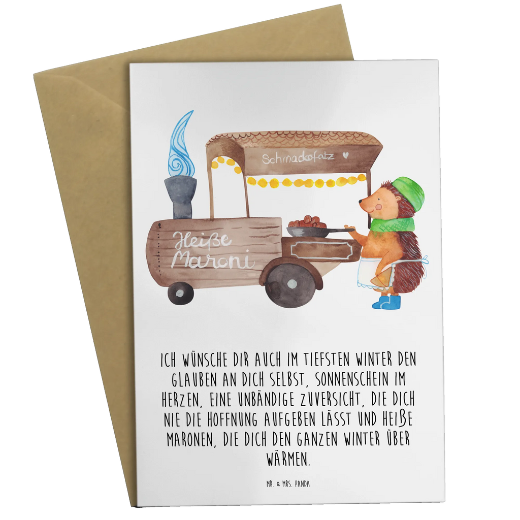 Greetings card hedgehog Chestnuts Klappkarte, Karte, Hochzeitskarte, Einladungskarte, Grußkarte, Glückwunschkarte, Ansichtskarten, Geburtstagskarte, Winter, Weihnachten, Weihnachtsdeko, Nikolaus, Advent, Heiligabend, Wintermotiv, Maronen, Weihnachtsmarkt, Duft, Kastanien