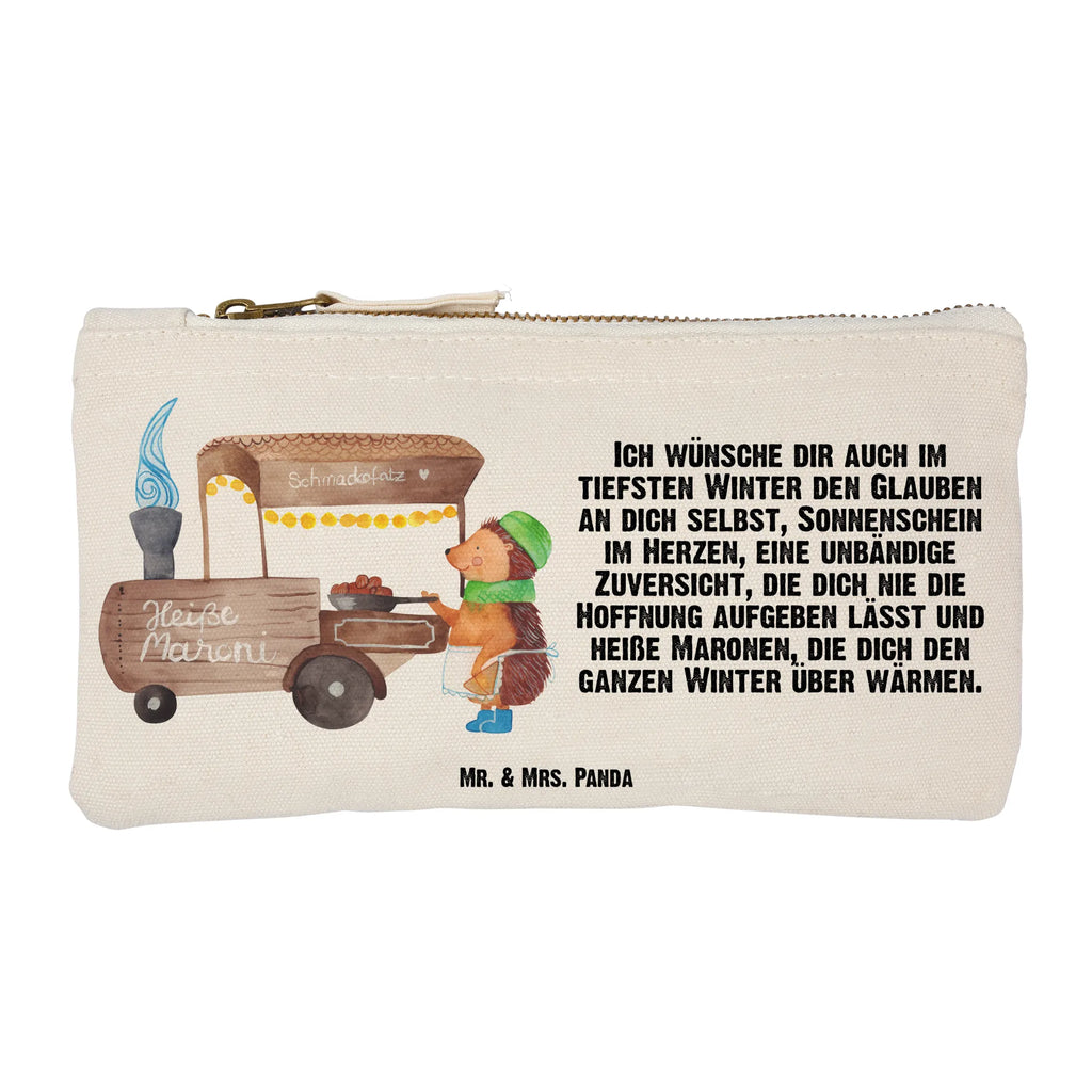 torebka na makijaż Jeż kasztany Zima, Boże Narodzenie, dekoracje świąteczne, Mikołaj, Adwent, Wigilia, zimowy motyw