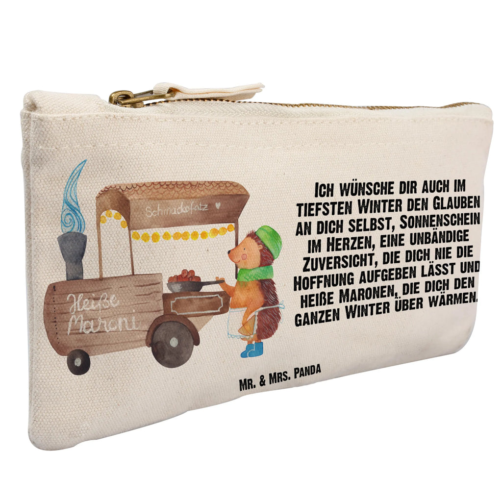 torebka na makijaż Jeż kasztany Zima, Boże Narodzenie, dekoracje świąteczne, Mikołaj, Adwent, Wigilia, zimowy motyw