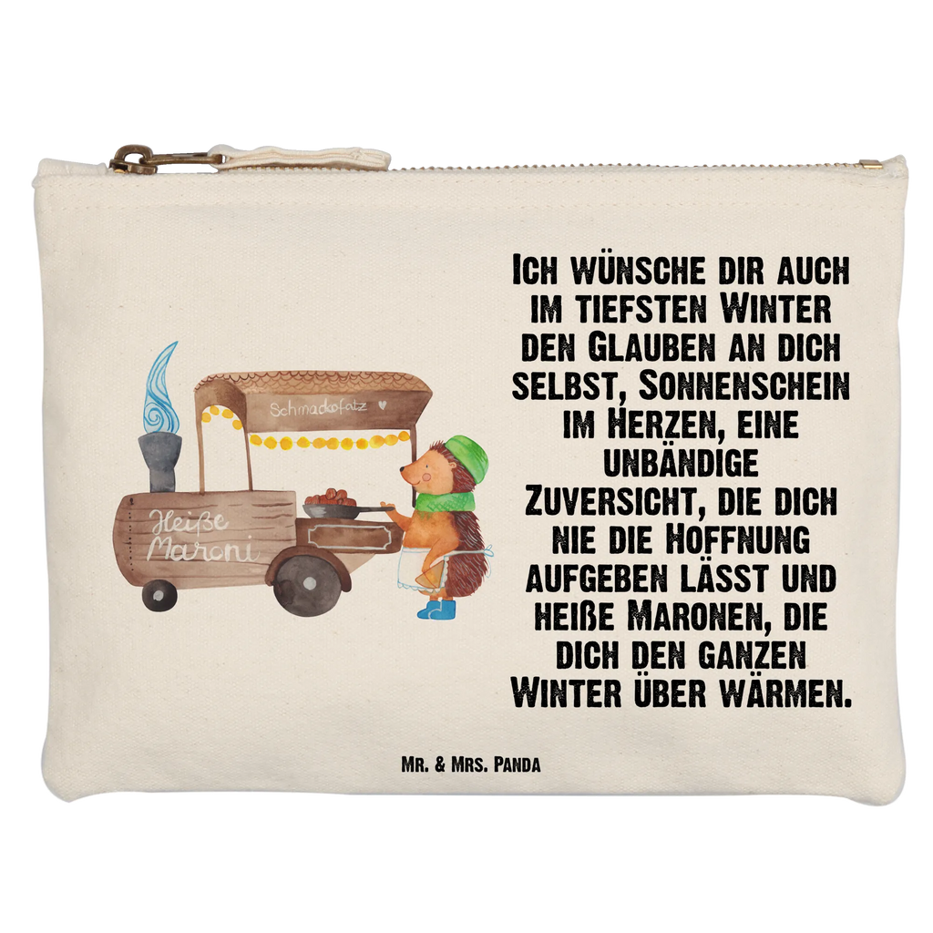 torebka na makijaż Jeż kasztany Zima, Boże Narodzenie, dekoracje świąteczne, Mikołaj, Adwent, Wigilia, zimowy motyw