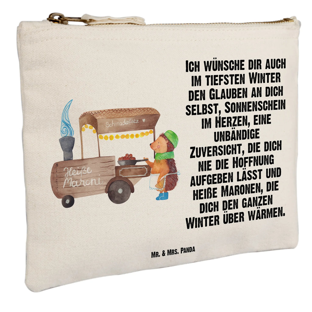 torebka na makijaż Jeż kasztany Zima, Boże Narodzenie, dekoracje świąteczne, Mikołaj, Adwent, Wigilia, zimowy motyw