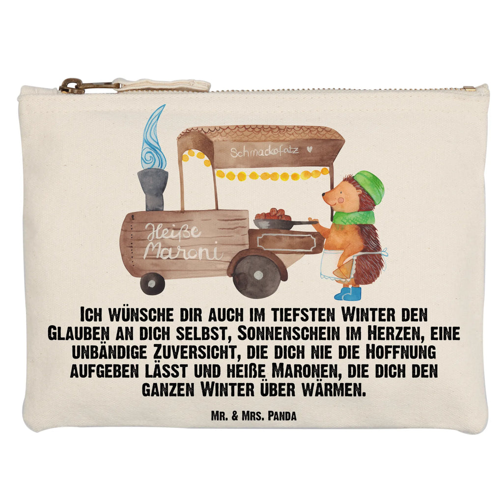 torebka na makijaż Jeż kasztany Zima, Boże Narodzenie, dekoracje świąteczne, Mikołaj, Adwent, Wigilia, zimowy motyw