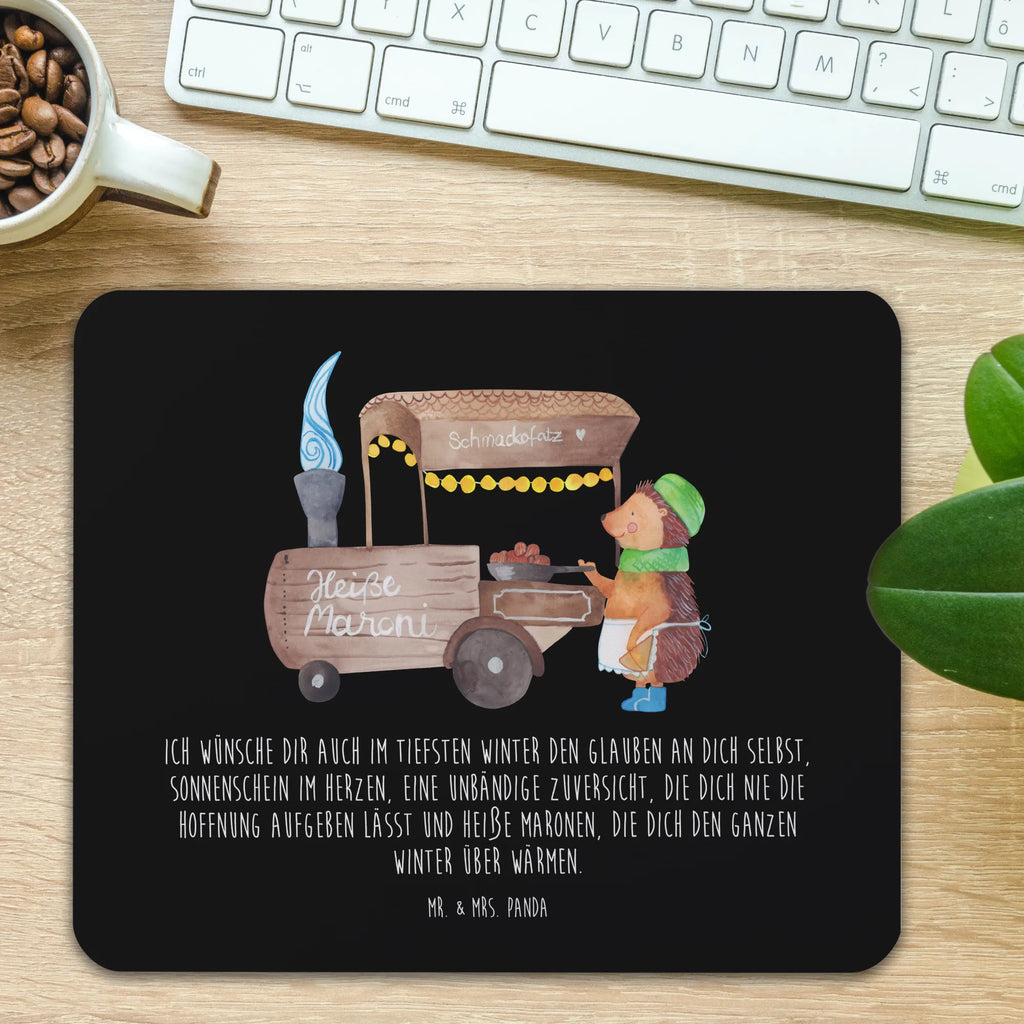 Mouse mat hedgehog Chestnuts Study, fun, Student, Pad, Print, Mouse Pad, mousepad, Motif, Office, Work, PC, Gift, saying, Mouse, Winter, Christmas, Christmas time, snow