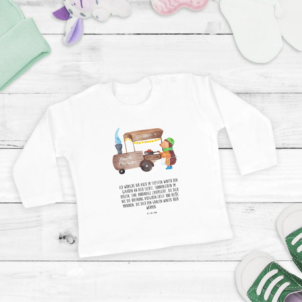 Baby long-sleeve hedgehog Chestnuts Bio, Mädchen, Langarm, Jungen, Baby, Kleidung, Winter, Weihnachten, Weihnachtsdeko, Nikolaus, Advent, Heiligabend, Wintermotiv, Kastanien, Maronen, Weihnachtsmarkt, Duft