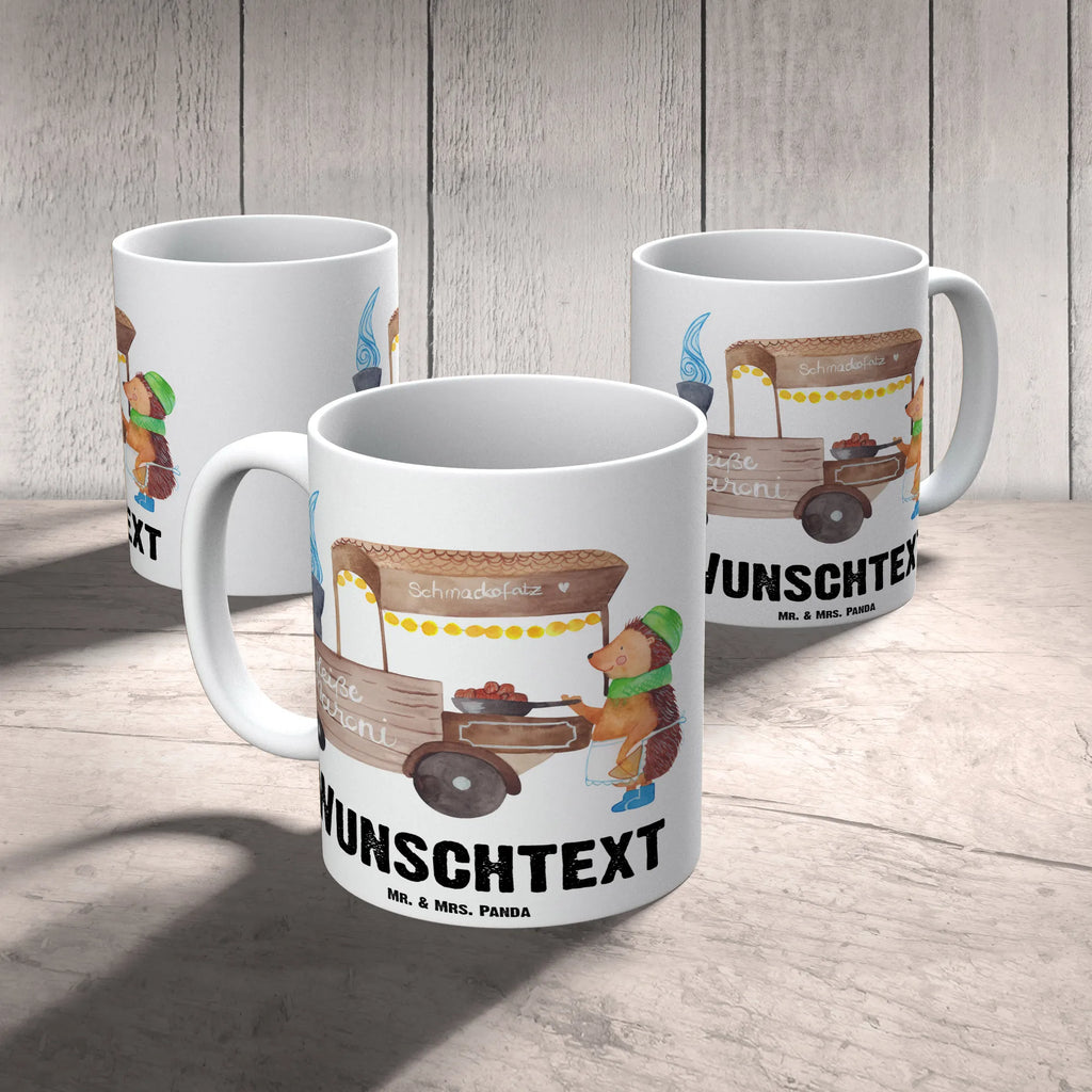 Personalised cup hedgehog Chestnuts Winter, Christmas, Christmas time, snow