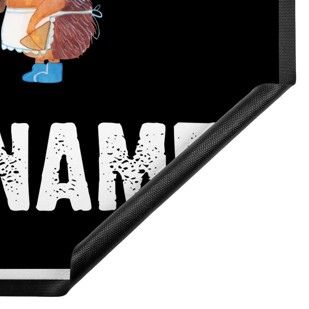 Personalized doormat hedgehog Chestnuts Winter, Christmas, Christmas time, snow