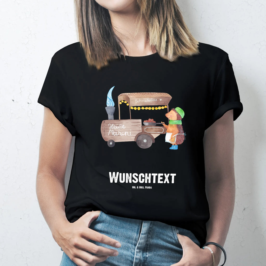 Personalised T-Shirt hedgehog Chestnuts T-Shirt Personalisiert, T-Shirt mit Namen, T-Shirt mit Aufruck, Männer, Frauen, Winter, Weihnachten, Weihnachtsdeko, Nikolaus, Advent, Heiligabend, Wintermotiv, Maronen, Weihnachtsmarkt, Kastanien, Duft