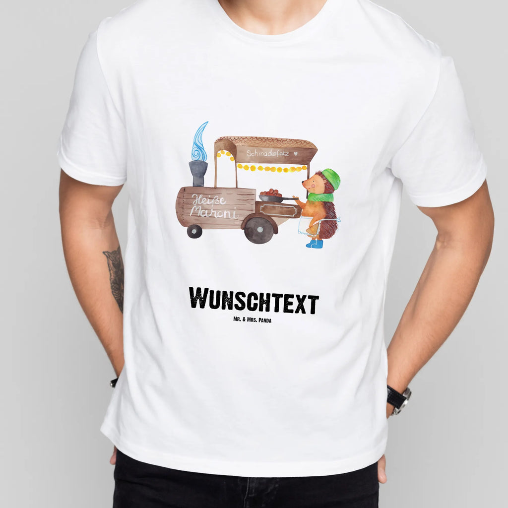 Personalised T-Shirt hedgehog Chestnuts T-Shirt Personalisiert, T-Shirt mit Namen, T-Shirt mit Aufruck, Männer, Frauen, Winter, Weihnachten, Weihnachtsdeko, Nikolaus, Advent, Heiligabend, Wintermotiv, Maronen, Weihnachtsmarkt, Kastanien, Duft