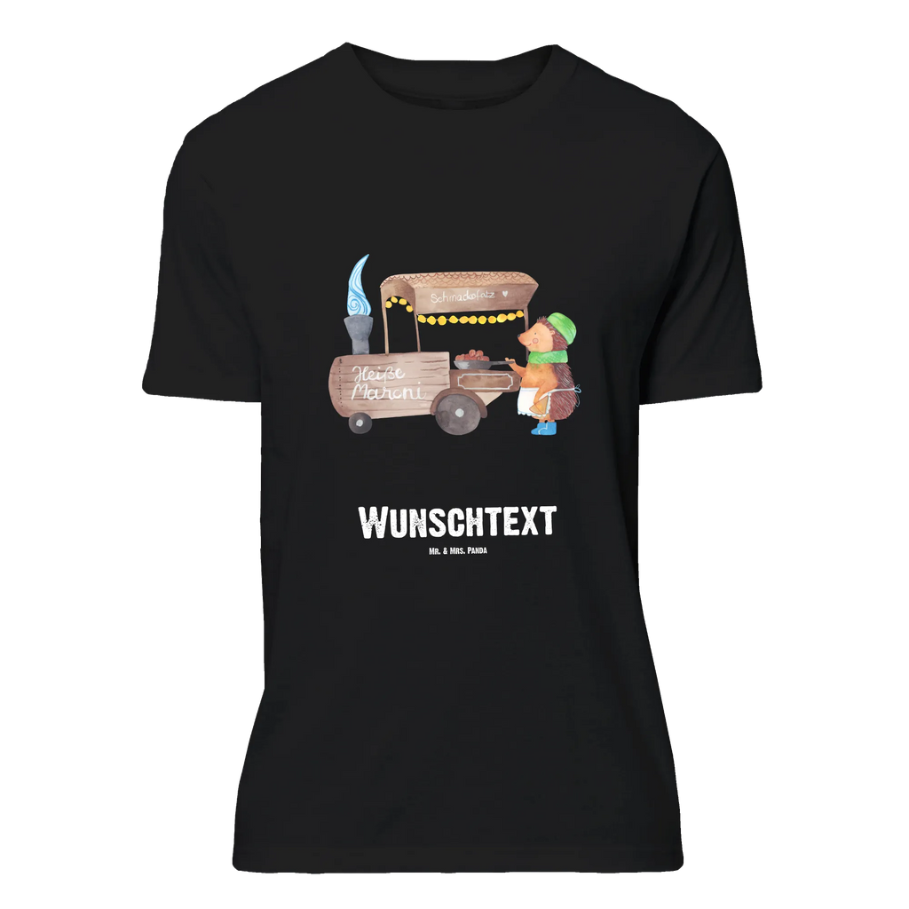 Personalised T-Shirt hedgehog Chestnuts T-Shirt Personalisiert, T-Shirt mit Namen, T-Shirt mit Aufruck, Männer, Frauen, Winter, Weihnachten, Weihnachtsdeko, Nikolaus, Advent, Heiligabend, Wintermotiv, Maronen, Weihnachtsmarkt, Kastanien, Duft