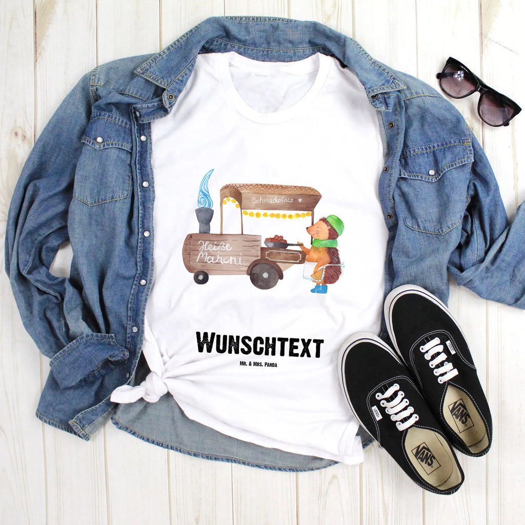 Personalised T-Shirt hedgehog Chestnuts T-Shirt Personalisiert, T-Shirt mit Namen, T-Shirt mit Aufruck, Männer, Frauen, Winter, Weihnachten, Weihnachtsdeko, Nikolaus, Advent, Heiligabend, Wintermotiv, Maronen, Weihnachtsmarkt, Kastanien, Duft