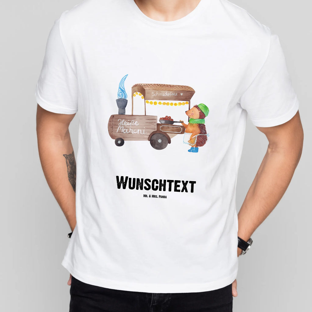 Personalised T-Shirt hedgehog Chestnuts T-Shirt Personalisiert, T-Shirt mit Namen, T-Shirt mit Aufruck, Männer, Frauen, Winter, Weihnachten, Weihnachtsdeko, Nikolaus, Advent, Heiligabend, Wintermotiv, Maronen, Weihnachtsmarkt, Kastanien, Duft