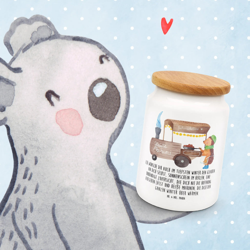 Storage jar hedgehog Chestnuts snack jar, canister, food storage container, preservative jar, ceramic jar, cookie jar, bulk food storage, pantry storage, storage jar, kitchen canister, kitchen storage solutions, treat jar, airtight container, Winter, Christmas, Christmas time, snow