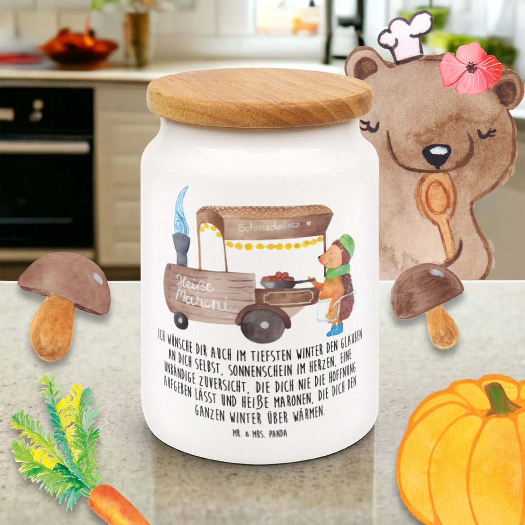 Storage jar hedgehog Chestnuts snack jar, canister, food storage container, preservative jar, ceramic jar, cookie jar, bulk food storage, pantry storage, storage jar, kitchen canister, kitchen storage solutions, treat jar, airtight container, Winter, Christmas, Christmas time, snow