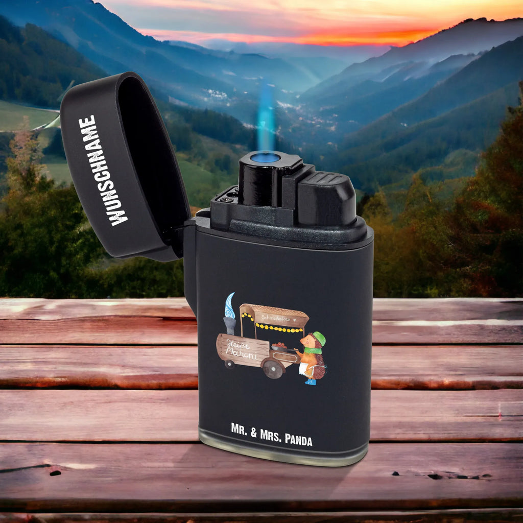 Personalised lighter hedgehog Chestnuts Winter, Christmas, Christmas time, snow