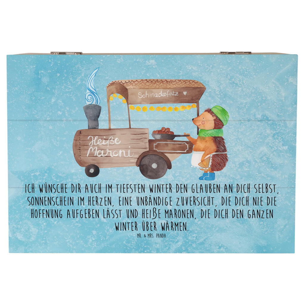 Holzkiste Igel Maronen Kiste, XXL, Truhe, Holzkiste, Geschenkdose, Erinnerungsbox, Aufbewahrungsbox, Schatzkiste, Geschenkbox, Erinnerungskiste, Dekokiste, Schatulle, Winter, Weihnachten, Weihnachtsdeko, Nikolaus, Advent, Heiligabend, Wintermotiv, Maronen, Duft, Kastanien, Weihnachtsmarkt