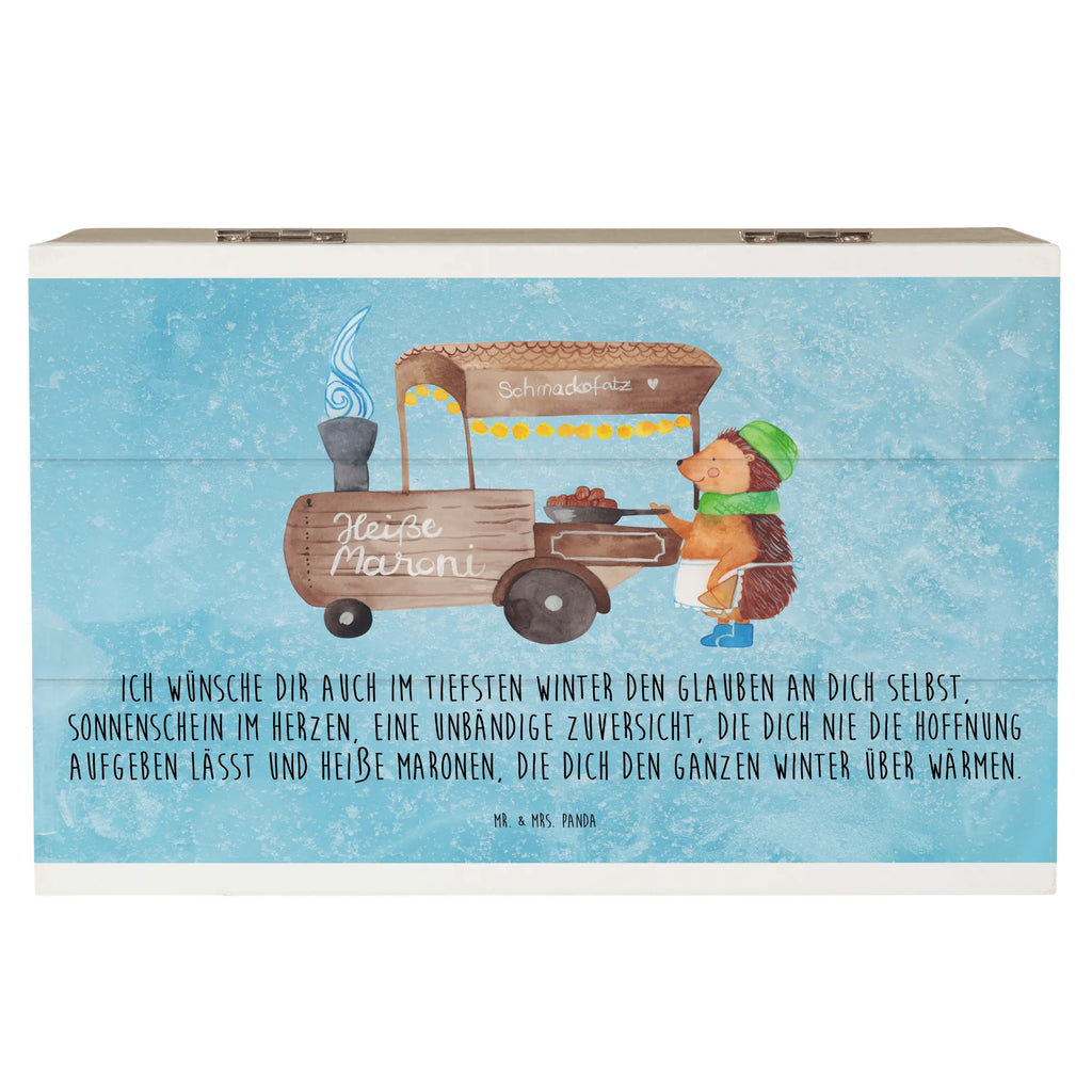 Holzkiste Igel Maronen Kiste, XXL, Truhe, Holzkiste, Geschenkdose, Erinnerungsbox, Aufbewahrungsbox, Schatzkiste, Geschenkbox, Erinnerungskiste, Dekokiste, Schatulle, Winter, Weihnachten, Weihnachtsdeko, Nikolaus, Advent, Heiligabend, Wintermotiv, Maronen, Duft, Kastanien, Weihnachtsmarkt