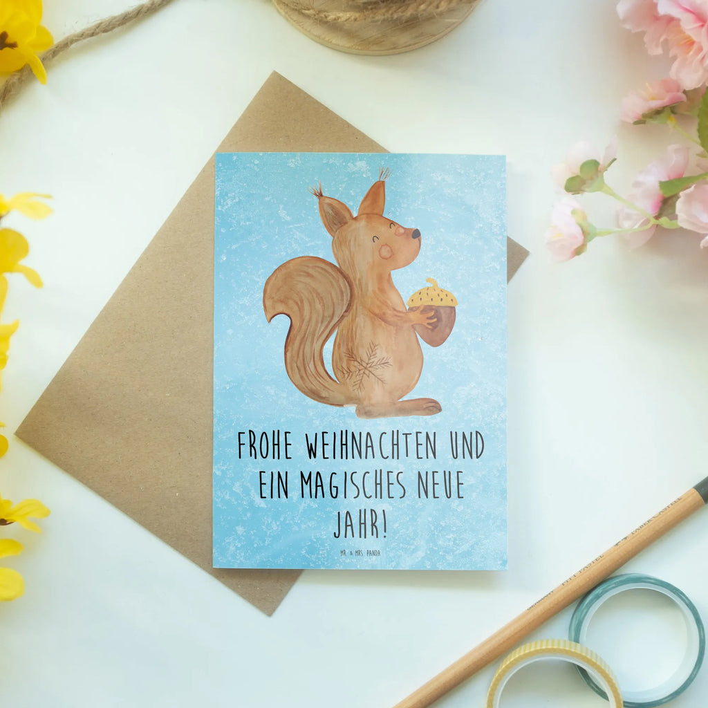 Grußkarte Eichhörnchen Weihnachten Klappkarte, Karte, Grußkarte, Glückwunschkarte, Geburtstagskarte, Einladungskarte, Hochzeitskarte, Ansichtskarten, Winter, Weihnachten, Weihnachtsdeko, Nikolaus, Advent, Heiligabend, Wintermotiv, Frohes neues Jahr, Neujahr, Frohe Weihnachten, Weihnachtsgruß, Guten Rutsch, Weihnachtsmotiv, Vogel