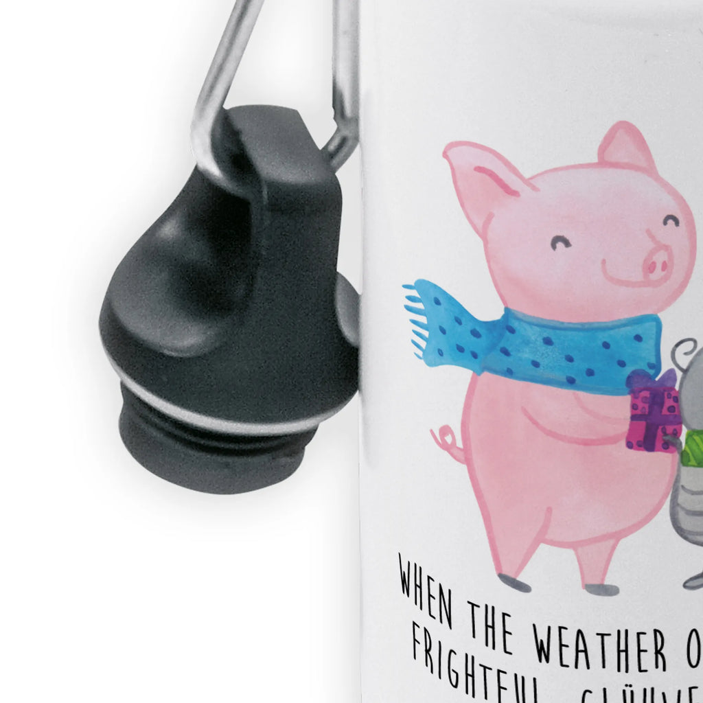 Kids drinks bottle Glow Pig Snuggle Bottle, Children's bottle, Drinking bottle, Children, Primary school, Kids, Kindergarten bottle, Winter, Christmas, Christmas time, snow