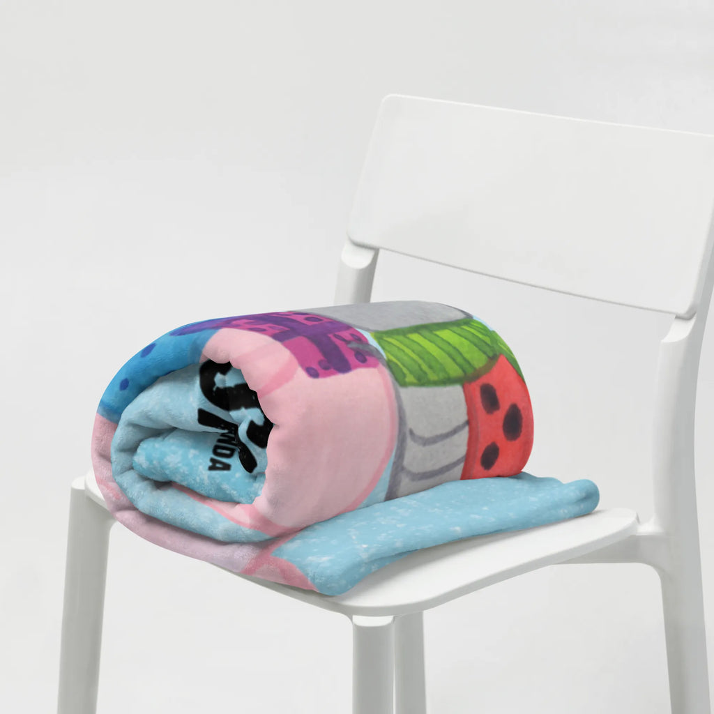 Baby blanket with name Glow Pig Snuggle Winter, Christmas, Christmas time, snow