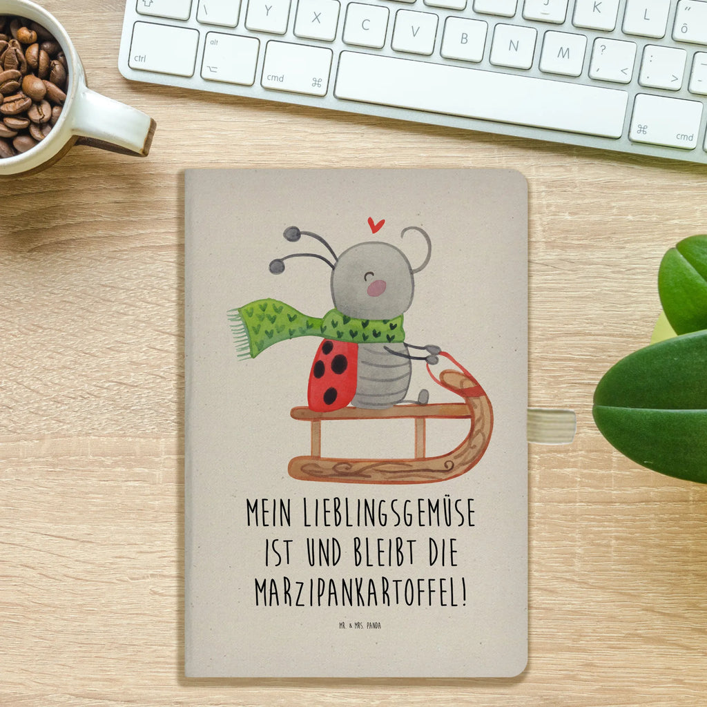 Cotton notebook Smörle sledding writing book, notepad, sketchbook, diary, journal, notes, address book, entry book, notebook, Winter, Christmas, Christmas time, snow