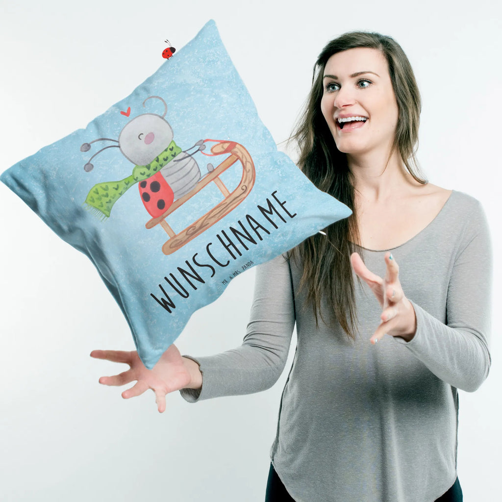 Personalised cushion Smörle sledding Winter, Christmas, Christmas time, snow