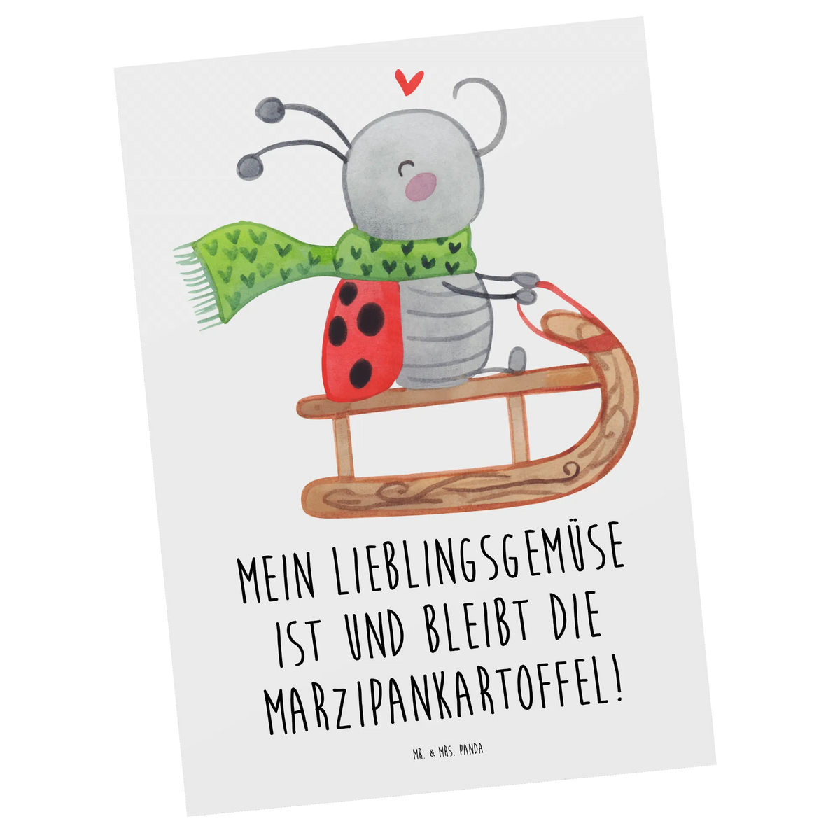 Postcard Smörle sledding Christmas time, snow
