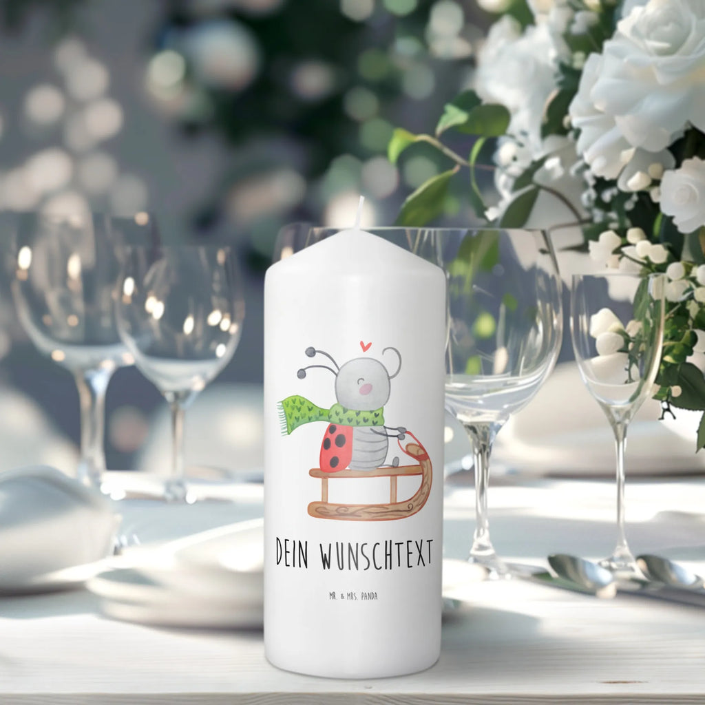 Personalised candle Smörle sledding Winter, Christmas, Christmas time, snow