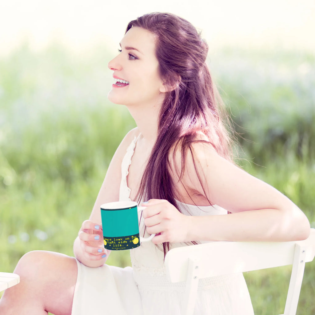 Tasse Fuchs Sterne Muster Geschenktasse, Keramiktasse, Bürotasse, Porzellantasse, Kaffeetasse, Teetasse, Tasse, Tasse mit Zitaten, Tasse mit Motiven, Fuchs, Spruch positiv, tröstende Worte, Spruch schön, Füchse, Romantik, Always Look on the Bright Side of Life