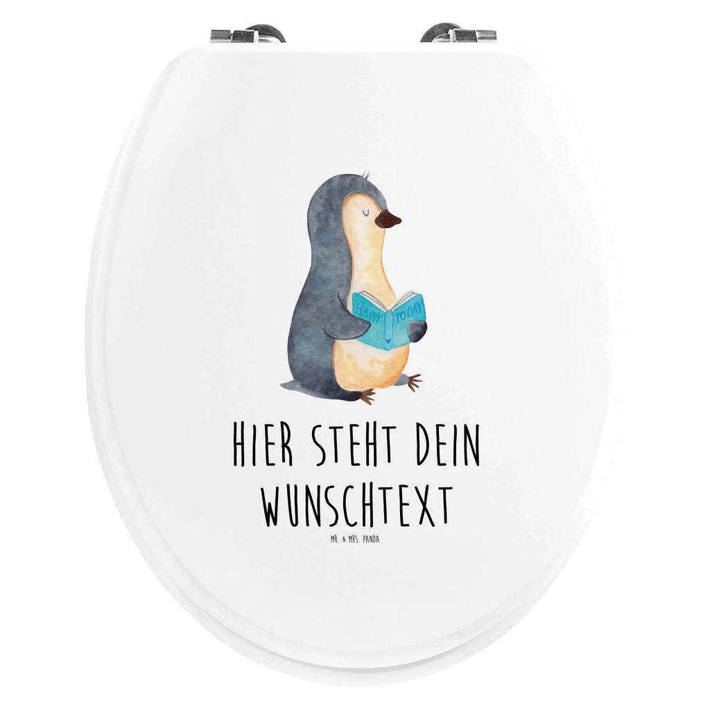 Personalizowany motyw deski WC pingwin książka Pinguin
