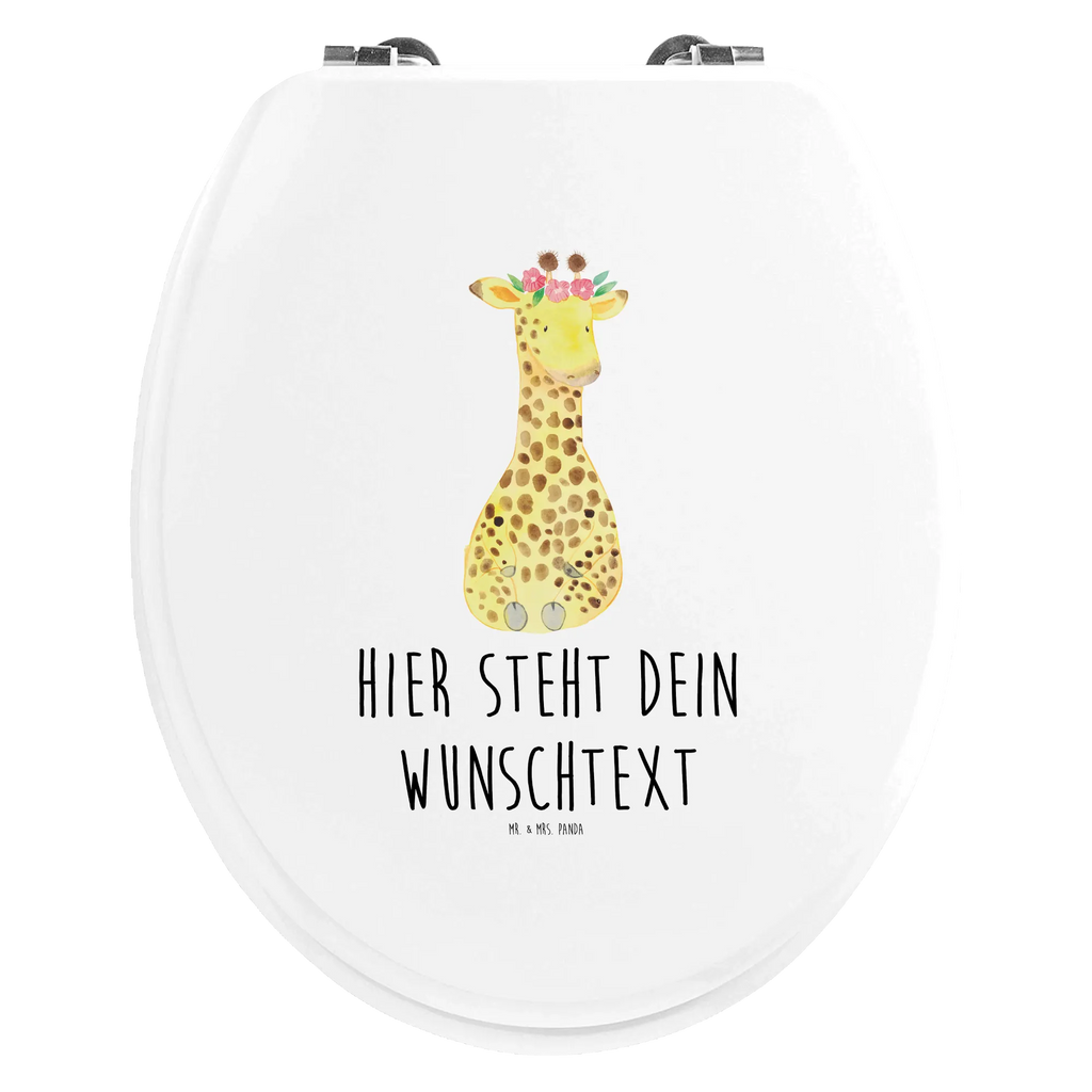 Personalizowany motyw deski WC żyrafa Wieniec kwiatów Toilettendeckel mit Namen, WC Sitz mit Namen, Personalisierter WC-Sitz, Personalisierter Toilettendeckel, Personalisierte Klobrille, Personalisierter Klodeckel, Afrika, Wildtiere, Abenteurer, Blumenkranz, Selbstliebe, Freundin, Giraffe