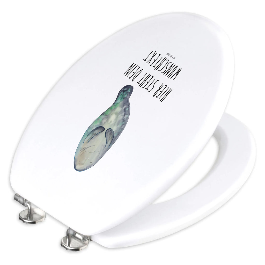 Personalisierter WC Sitz Motiv Seekuh happy Toilettendeckel mit Namen, Personalisierter Toilettendeckel, Personalisierte Klobrille, Personalisierter Klodeckel, Personalisierter WC-Sitz, WC Sitz mit Namen, Meerestiere, Meer, Urlaub, Respekt, Neuanfang, Achtsamkeit, Liebeskummer, Zufrieden, Seekuh, Selbstliebe, Seekühe, Neustart, Freundin