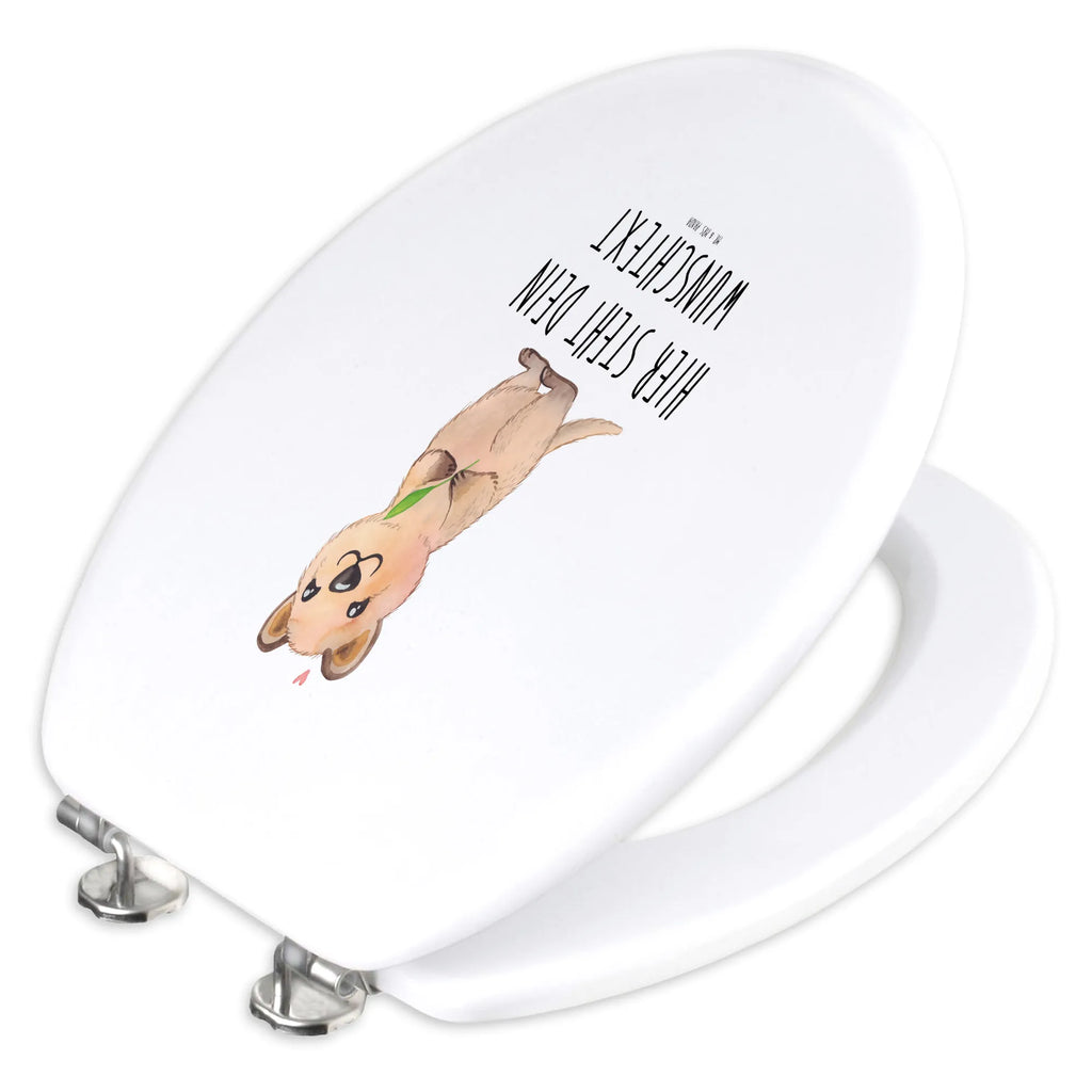 Personalisierter WC Sitz Motiv Quokka Happy Toilettendeckel mit Namen, Personalisierte Klobrille, Personalisierter Toilettendeckel, Personalisierter Klodeckel, Personalisierter WC-Sitz, WC Sitz mit Namen, Tiermotive, Gute Laune, lustige Sprüche, Tiere, Lustiger Spruch, Verschieben, Quokka, Aufschieberitis, Niedliches Tier, Dinge erledigen