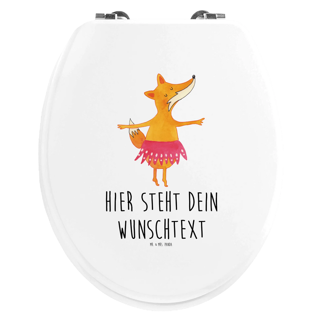 Personalizowany motyw deski WC Lis baletnica Personalisierter Toilettendeckel, Toilettendeckel mit Namen, WC Sitz mit Namen, Personalisierter Klodeckel, Personalisierte Klobrille, Personalisierter WC-Sitz, Fuchs, Geburtstag, Party, Füchsin, Ballett, Tanzen, Ballerina, Füchse, Einladung, Fuchs Spruch, Tänzerin