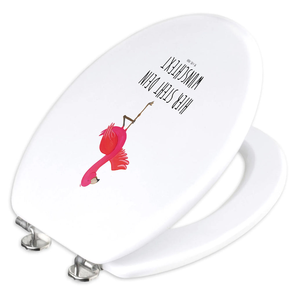Personalisierter WC Sitz Motiv Flamingo Yoga Personalisierter Klodeckel, WC Sitz mit Namen, Toilettendeckel mit Namen, Personalisierte Klobrille, Personalisierter WC-Sitz, Personalisierter Toilettendeckel, Flamingo, Namaste, Yoga-Übung, Aufregen, Tiefenentspannung, Yoga, Vogel, Entspannung, Achtsamkeit, Ärger