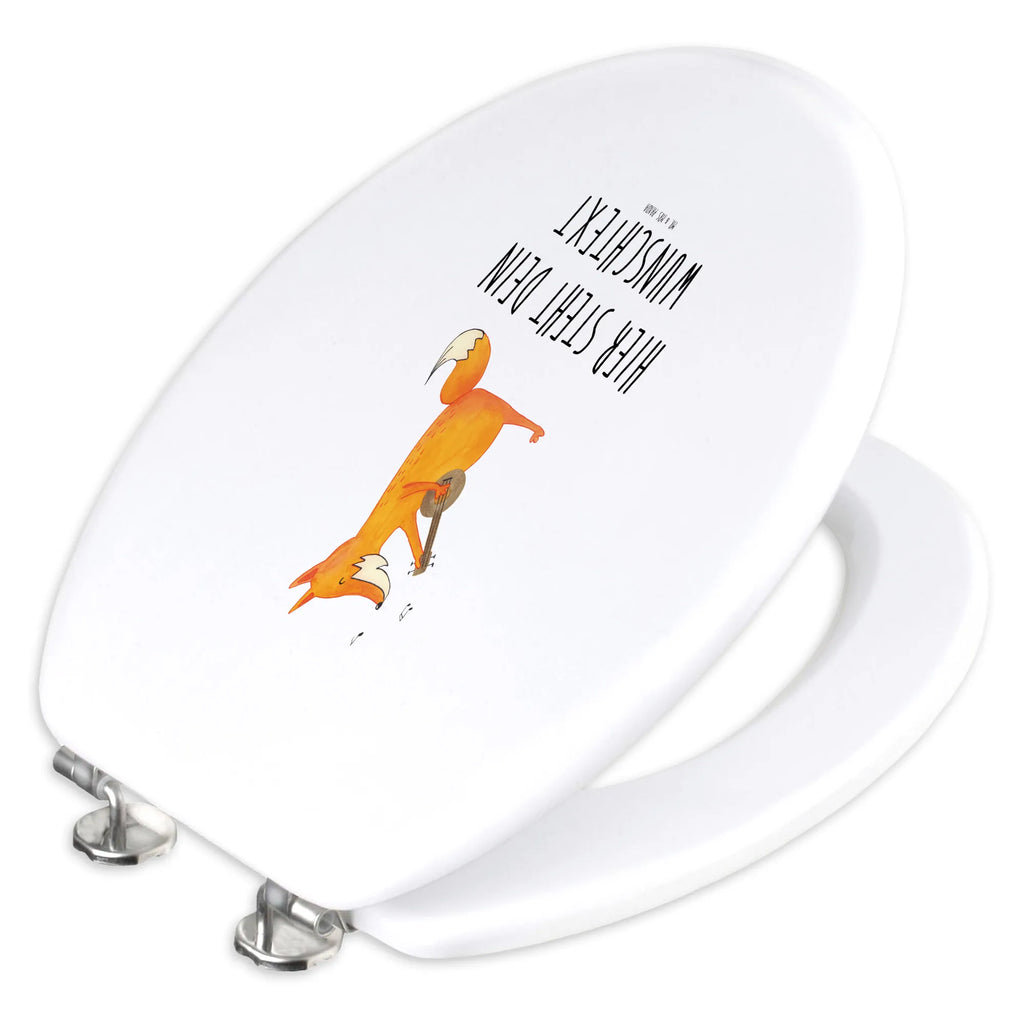 Personalisierter WC Sitz Motiv Fuchs Gitarre Toilettendeckel mit Namen, Personalisierte Klobrille, Personalisierter WC-Sitz, Personalisierter Toilettendeckel, Personalisierter Klodeckel, WC Sitz mit Namen, Fuchs, Musik Spruch, Gitarre, Füchse, Sänger, Musikerin, Geschenk Musiker, Sängerin