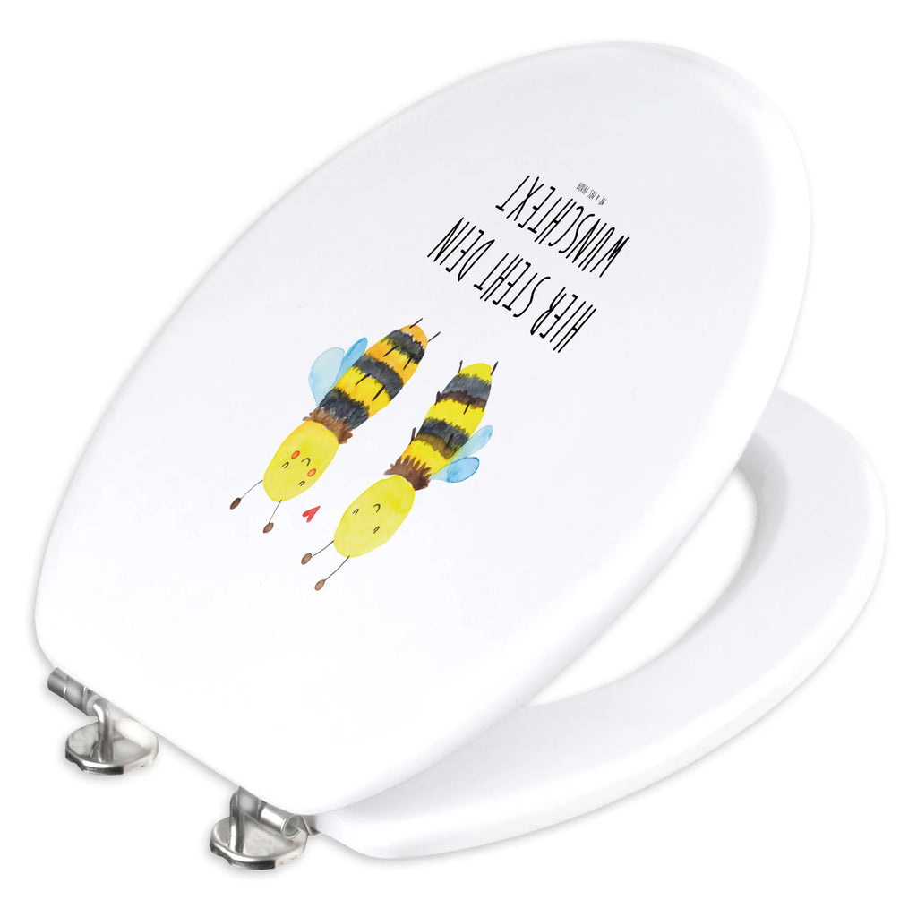 Personalisierter WC Sitz Motiv Biene Verliebt Toilettendeckel mit Namen, Personalisierter WC-Sitz, Personalisierte Klobrille, Personalisierter Toilettendeckel, WC Sitz mit Namen, Personalisierter Klodeckel, Biene, Wespe, Hummel