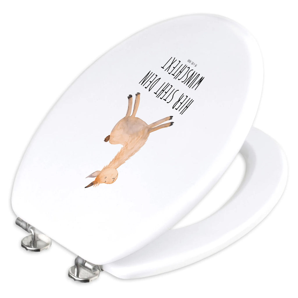 Personalisierter WC Sitz Motiv Lama springend Personalisierte Klobrille, Personalisierter Toilettendeckel, Personalisierter Klodeckel, Toilettendeckel mit Namen, Personalisierter WC-Sitz, WC Sitz mit Namen, Lama, Alpaka, Lamas, Start, Happy day, Neustart, Lieblingstag, Glück, Freundin, Prüfung, fröhlich, guten Morgen, Liebeskummer, Abitur