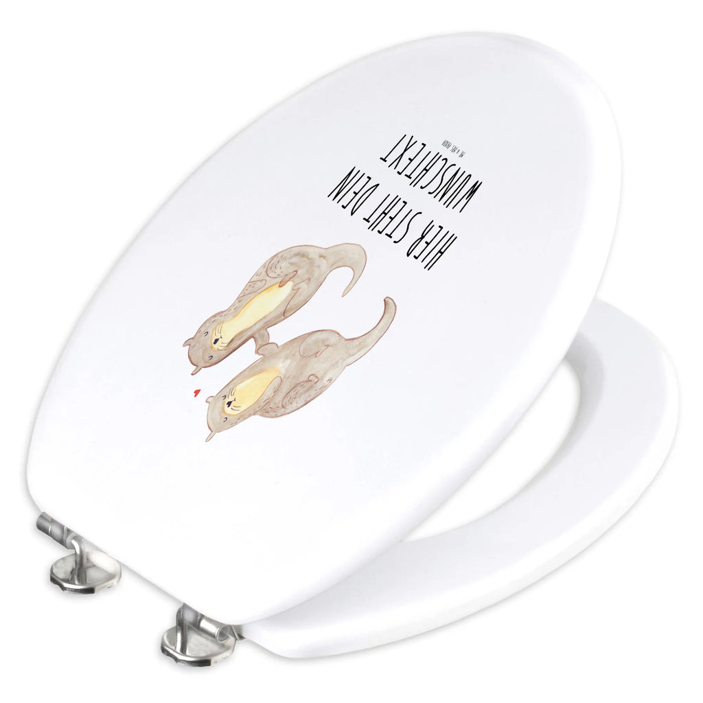 Personalisierter WC Sitz Motiv Otter händchenhaltend Personalisierter Klodeckel, Toilettendeckel mit Namen, Personalisierter Toilettendeckel, Personalisierter WC-Sitz, Personalisierte Klobrille, WC Sitz mit Namen, Otter, Fischotter, Seeotter, Otter Seeotter See Otter