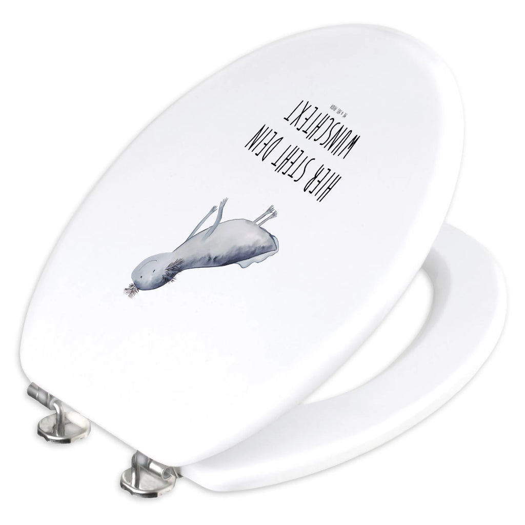 Personalizowany motyw deski WC ajolotl pływanie Axolotl, Molch