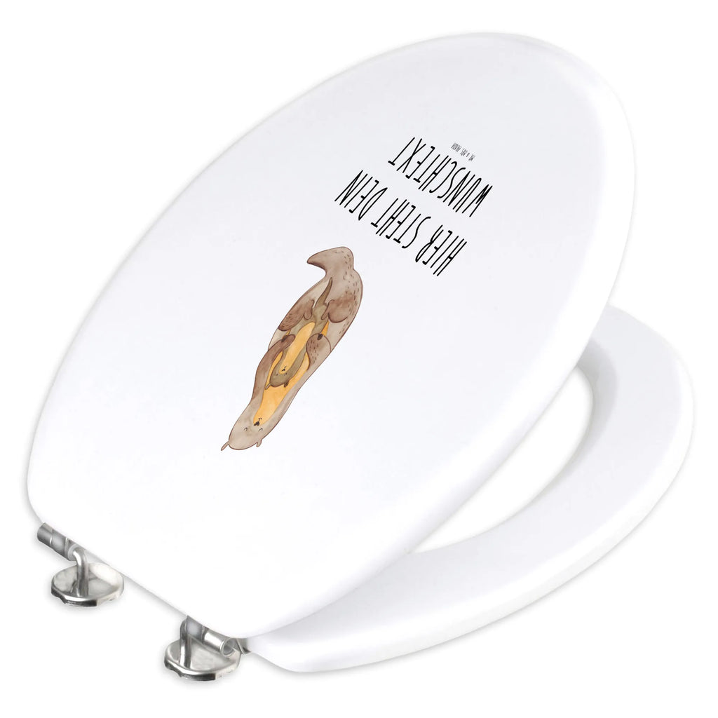 Personalizowany motyw deski WC wydra dziecko Kuna, wydra, morska wydra