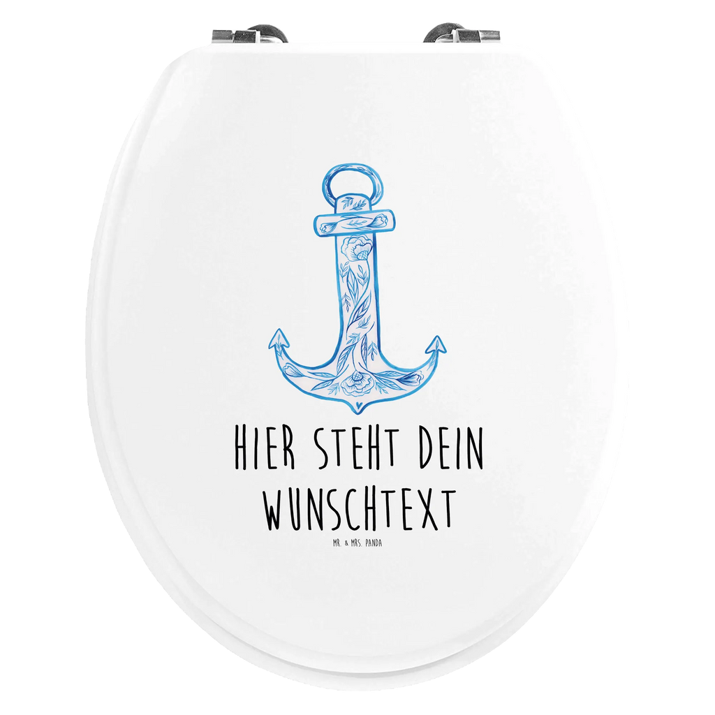 Personalisierter WC Sitz Motiv Anker Blau Personalisierter Klodeckel, Personalisierter Toilettendeckel, Personalisierte Klobrille, Personalisierter WC-Sitz, Toilettendeckel mit Namen, WC Sitz mit Namen, Toilettensitz, WC-Deckel, Lustige Sprüche, Tiere, Tiermotive, Gute Laune