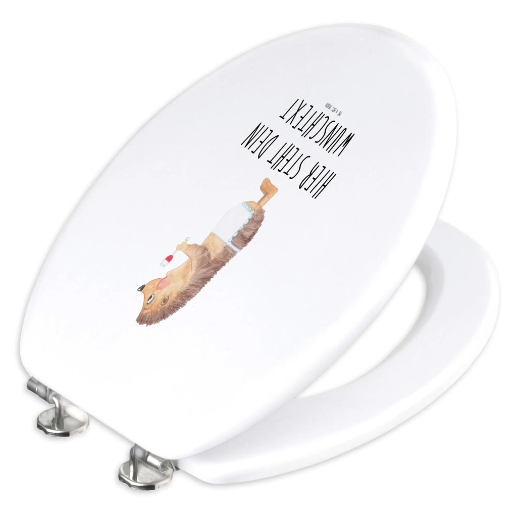 Personalized Toilet Seat Design Hedgehog wine small animals, cute, funny, cute animal motives, hand drawn, small world, funny sayings, good mood, happy, gifts, gift ideas, special gifts, animal lover, card, hedgehog, white wine, wine glass, gift wine drinker, wine saying, wine decoration, red wine, drinking wine, gift wine lover