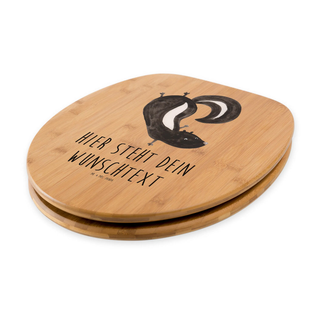 Personalized Toilet Seat Design skunk handstand Skunk, wild animal, stink, skunk, predator, playground, child, playful