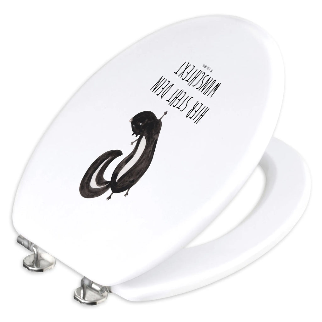 Personalized Toilet Seat Design skunk handstand Skunk, wild animal, stink, skunk, predator, playground, child, playful