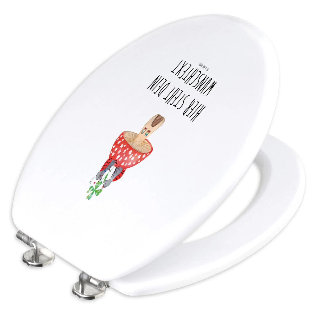 Personalisierter WC Sitz Motiv Marienkäfer Paar Fliegenpilz Personalisierte Klobrille, WC Sitz mit Namen, Personalisierter Toilettendeckel, Toilettendeckel mit Namen, Personalisierter Klodeckel, WC-Deckel, Personalisierter WC-Sitz, Toilettensitz, Lustige Sprüche, Tiere, Tiermotive, Gute Laune, Fleigenpilzhaus, Fliegenpilz, Haus, Marienkäfer, Zuhause, Wohnung