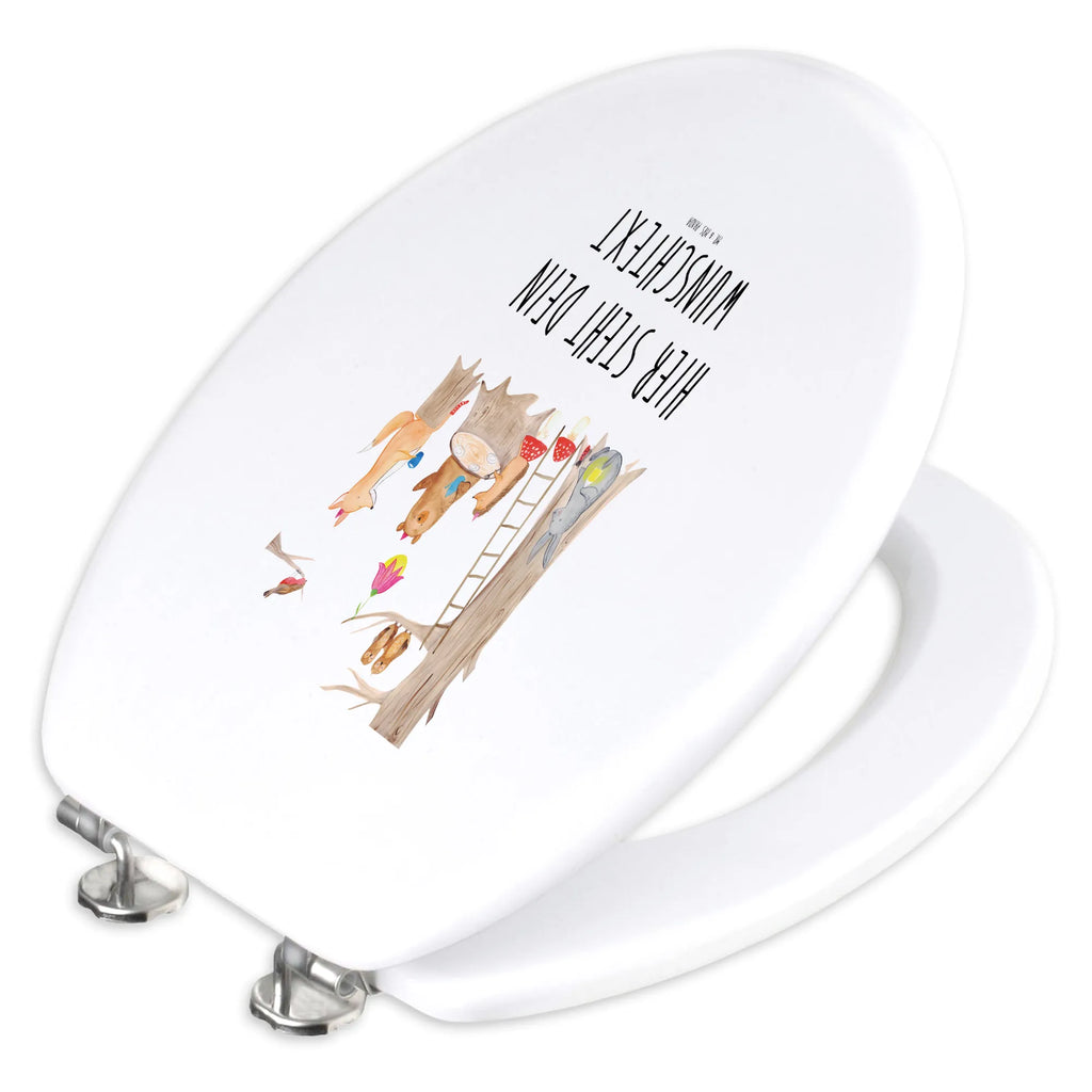 Personalized Toilet Seat Design forest animals picnic Personalisierter Klodeckel, Toilettendeckel mit Namen, Personalisierte Klobrille, Personalisierter WC-Sitz, WC Sitz mit Namen, Personalisierter Toilettendeckel, Tiermotive, Gute Laune, lustige Sprüche, Tiere, Maus, Picknick, Hase, Igel, Waldtiere, Eichhörnchen, Wald, Fuchs